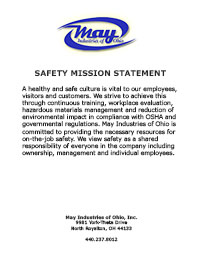 May Safety Mission Statement